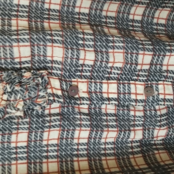 Free People One Plaid Miles Tuxedo Shirt Size Xs - Picture 7 of 14